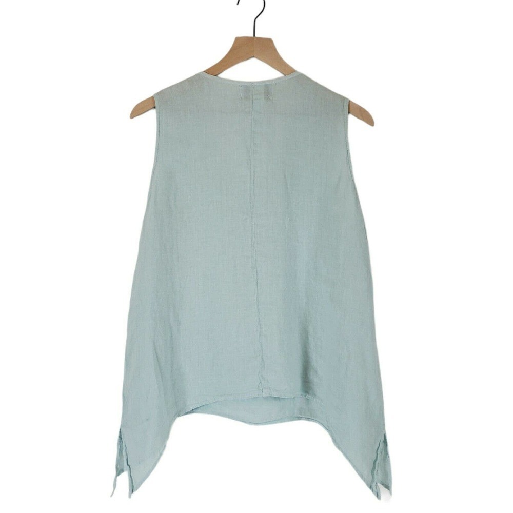 LA Fixsun Linen Size S Sleeveless Top Lagenlook - Picture 3 of 8